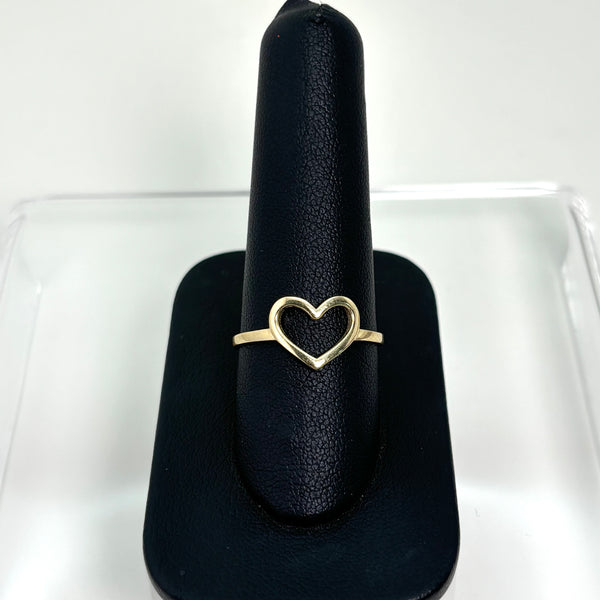anillo silueta de corazón pequeño para dama
