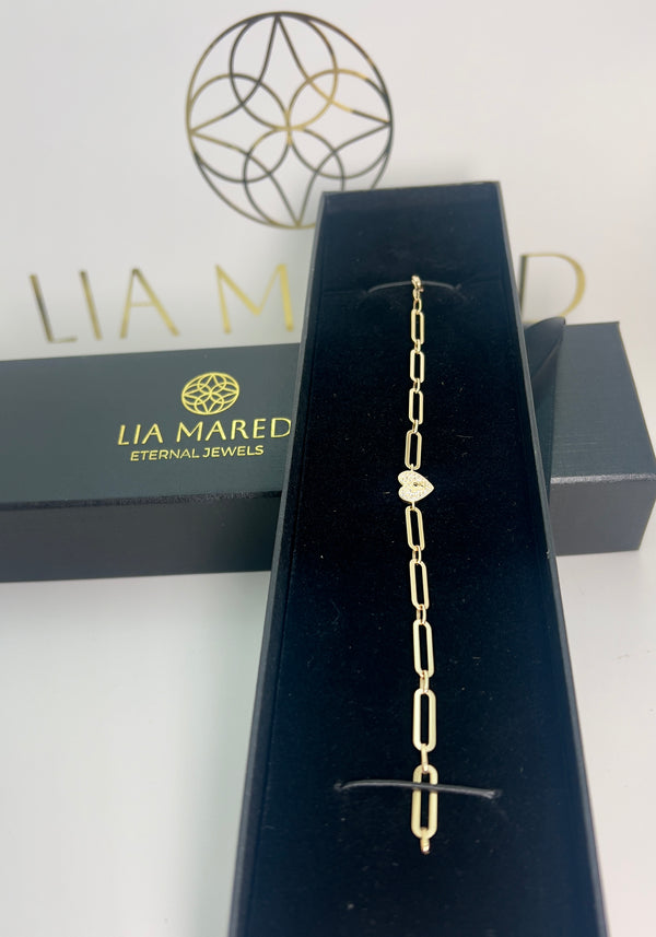 Pulsera de Clip con Corazón para dama