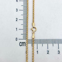 Cadena torsal de oro 10k - 1 mm