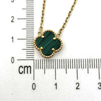 Gargantilla de Flor Verde de oro 14k
