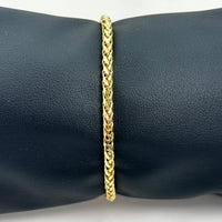Pulsera tejido espiga de oro 14k mod. 3903