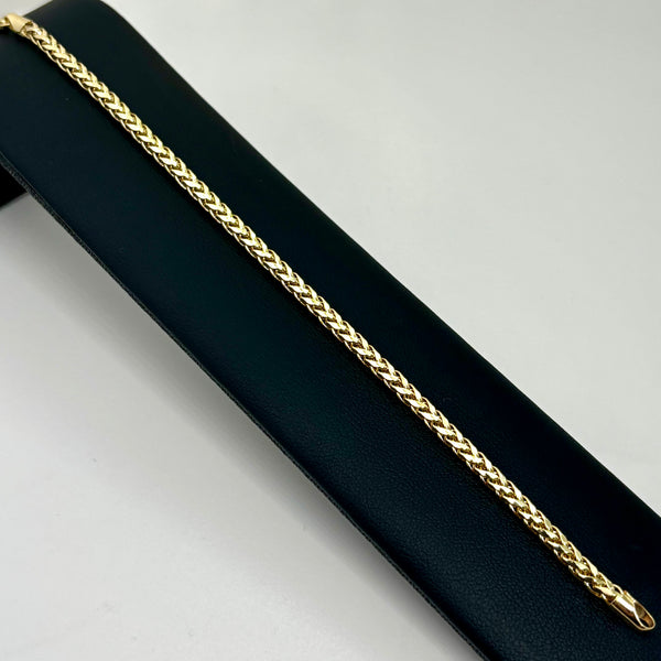 Pulsera tejido espiga de oro 14k mod. 3903