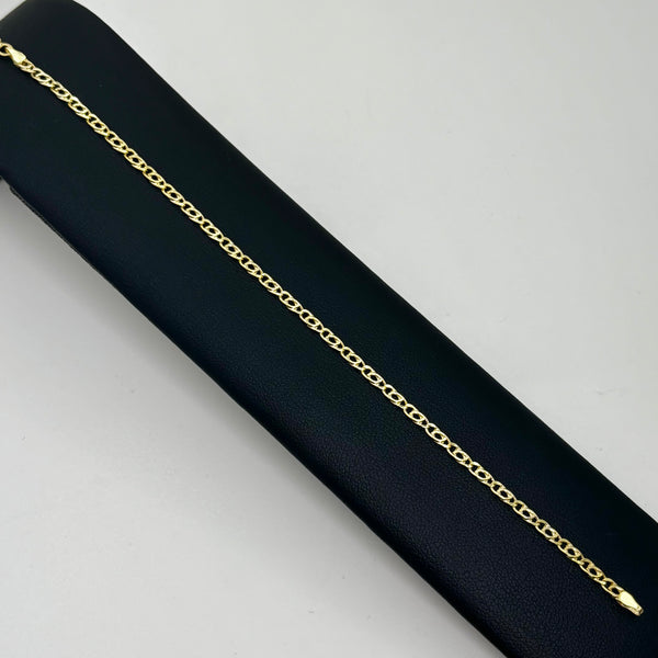 Pulsera tejido ojo de tigre de oro 14k Mod. 1425