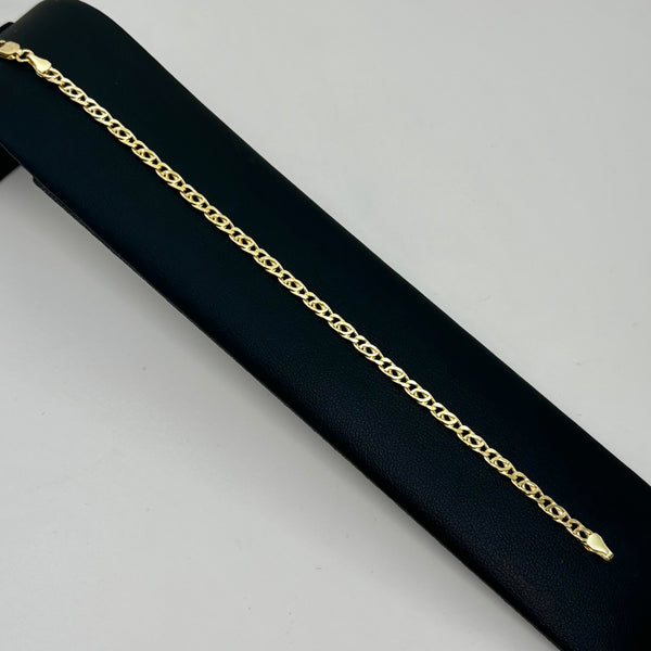 Pulsera tejido ojo de tigre de oro 14k Mod. 2403