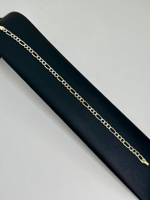 Pulsera 3x1 diamantada de oro 14k mod. 1835