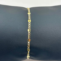 Pulsera 5x1 especial con acabado diamantado de oro 14k Mod.1730