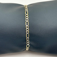 Pulsera 3x1 diamantada de oro 14k mod. 1835