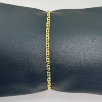 Pulsera tejido ojo de tigre de oro 14k Mod. 1425