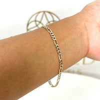 Pulsera 3x1 diamantada de oro 14k mod. 1835