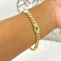 Pulsera de diseñador 5x1 especial con acabado biselado
