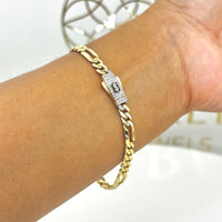 Pulsera de diseñador 5x1 lisa para dama