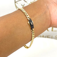 Pulsera de diseñador piedras natural Onix en broche