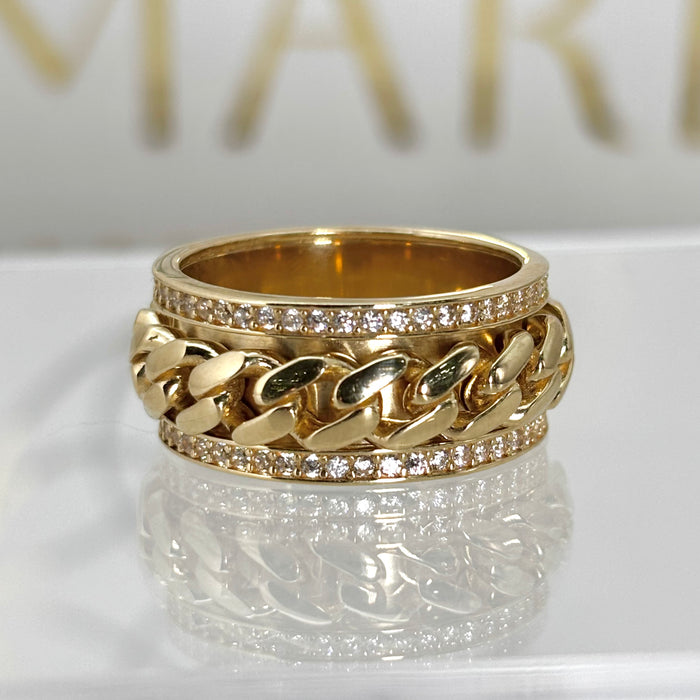Anillo cubano giratorio para caballero