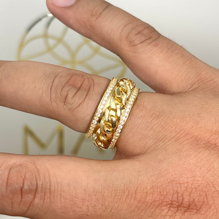 Anillo cubano giratorio para caballero