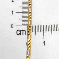 Pulsera 3x1 solida de oro amarillo calibre 2