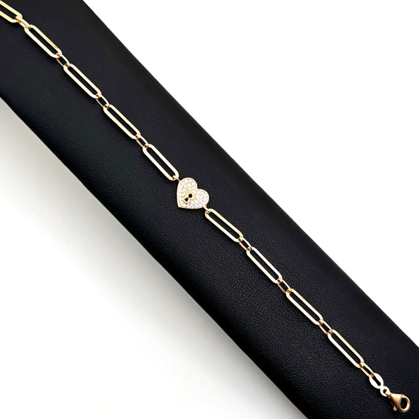 Pulsera de Clip con Corazón para dama