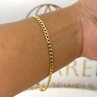 pulsera tejido cubana lisa calibre 3