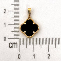 Dije de Flor Negra de oro 14k