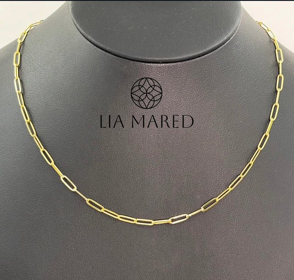 Cadena clip de 45 cm de oro 14k mod. 3431