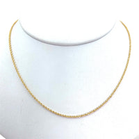 Cadena torsal de oro 10k - 1 mm
