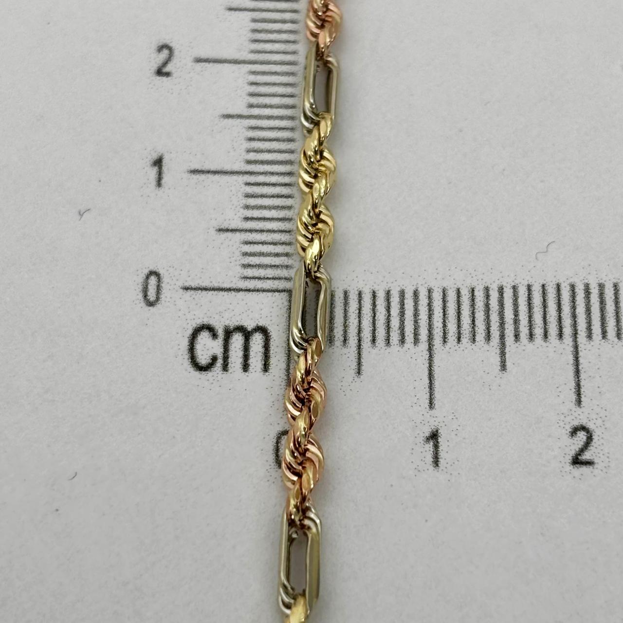 Cadena torzal fígaro en oro florentino