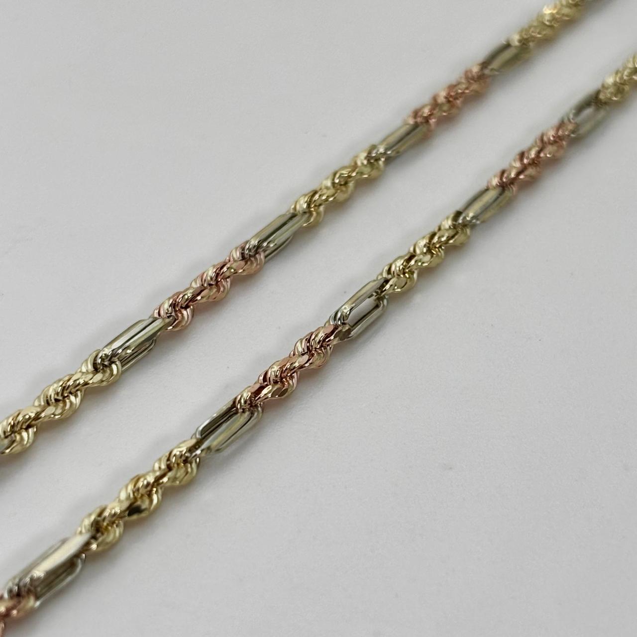 Cadena torzal fígaro en oro florentino