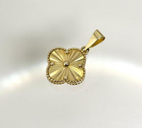 Dije de Trebol dorado para dama de oro 14k