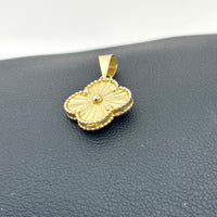 Dije de Trebol dorado para dama de oro 14k