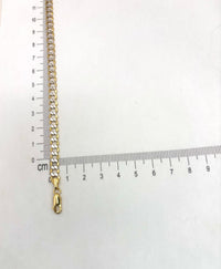 Pulsera Cubana Diamantada de oro 14k