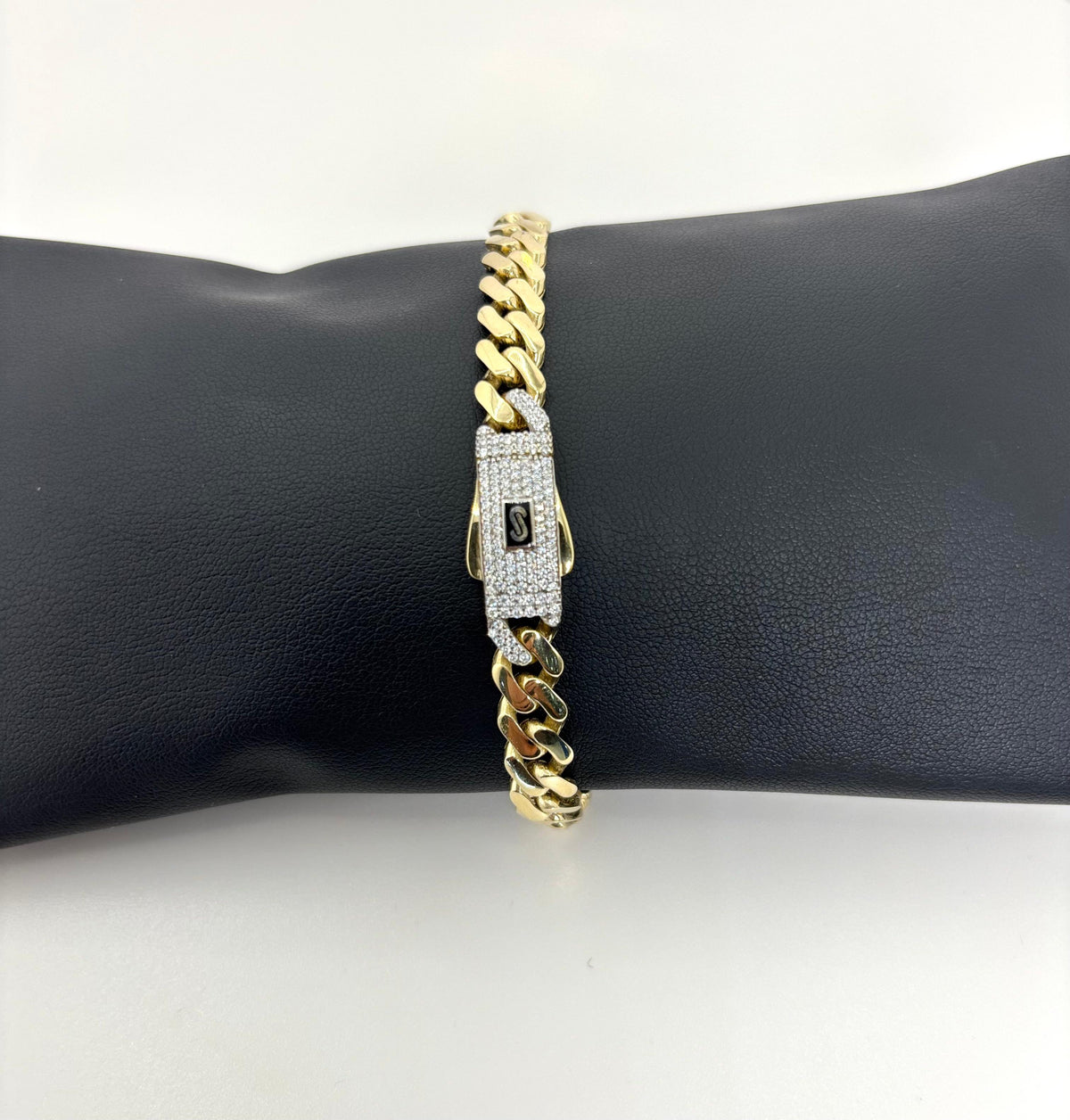 Pulsera Cubana Lisa de oro 14k