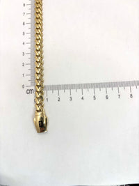 Pulso Cubano Liso de oro 14k - 21 cm