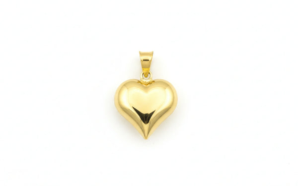 Dije corazón inflado liso en Oro 14k Mod. 2010