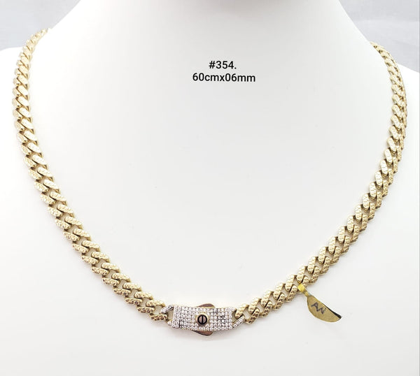 Cadena de oro 14k tejido Edge con acabado Flex de diseñador mod. 35460