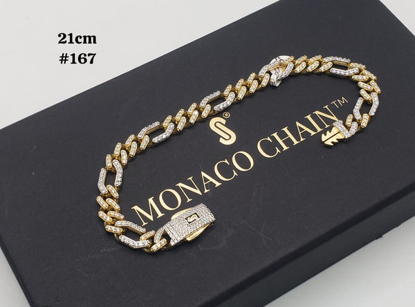 Pulsera de oro 14k de diseñador tejido clásico de acabado Alt Pavé/Flex
