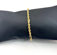 Pulsera Figaro de oro 14k