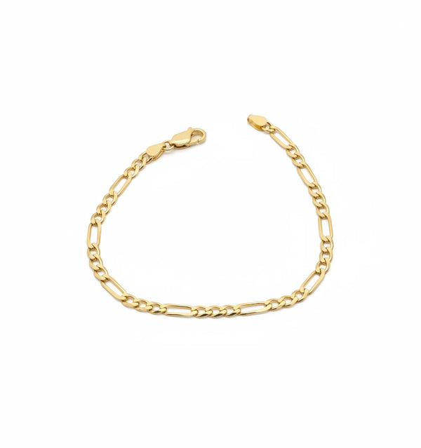 Pulsera 3x1 de oro 10k en medida para dama Mod.4081