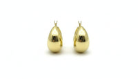 Aretes inflados en Oro amarillo 14k Chunky Hoops