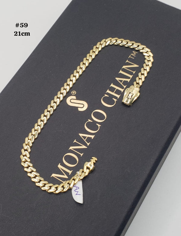 Pulsera de oro 14k clasica de diseñador con acabado Plain Mod. 5921