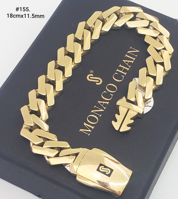 Pulsera tejido Edge de diseñador con acabado flex gruesa