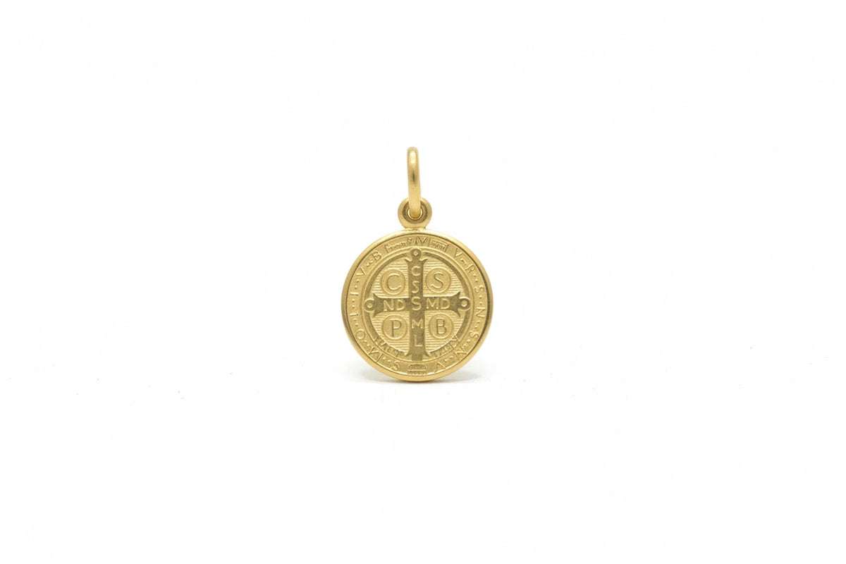 Medalla de San Benito de oro 14k Mod. 2825