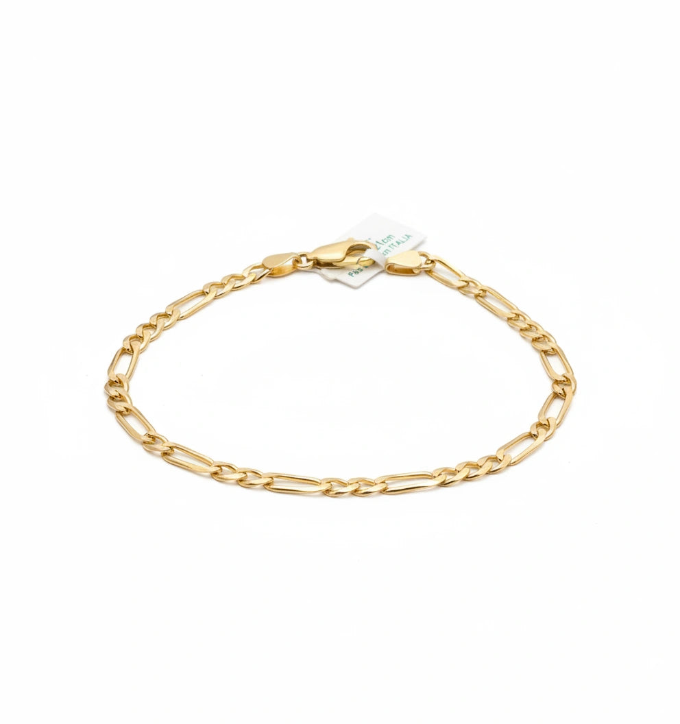 Pulsera 3x1 de oro 10k en medida para caballero Mod.2150