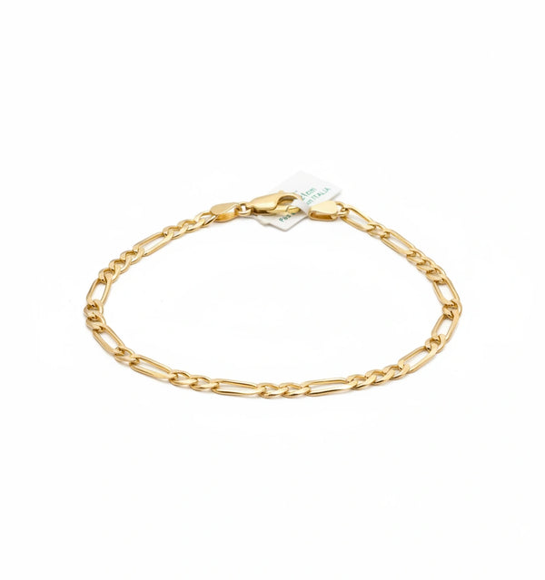 Pulsera 3x1 de oro 10k en medida para caballero Mod.2150