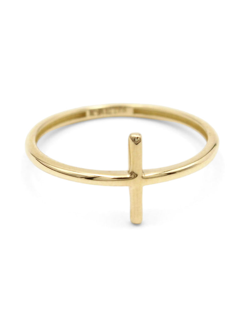 Anillo de oro 14k diseño de cruz Mod 5980