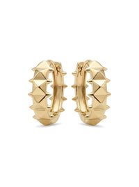 Arracadas de oro 10k chunky con picos en pirámide Mod 6013