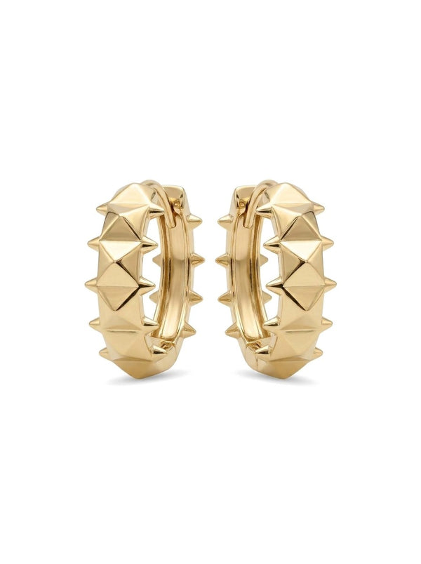 Arracadas de oro 10k chunky con picos en pirámide Mod 6013