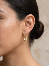 Arracadas de oro 14k diseño de esferas graduadas Mod 6020