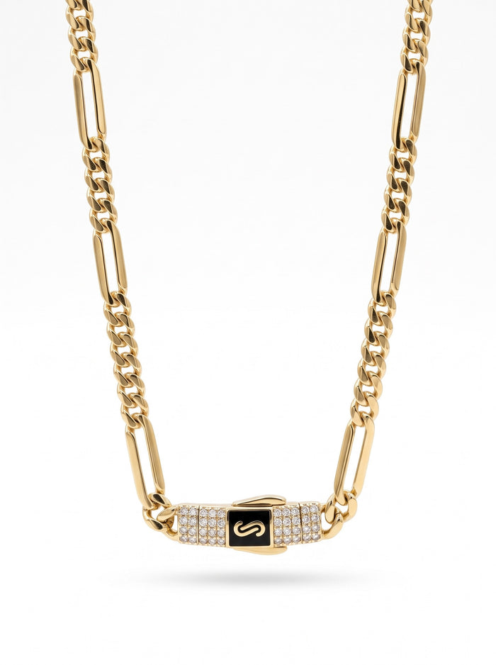 Cadena de oro 14k de Monaco Chain tejido fígaro Mod 6034 - 55 cm x 4 mm