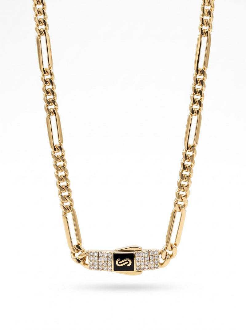 Cadena de oro 14k de Monaco Chain tejido fígaro Mod 6034 - 55 cm x 4 mm