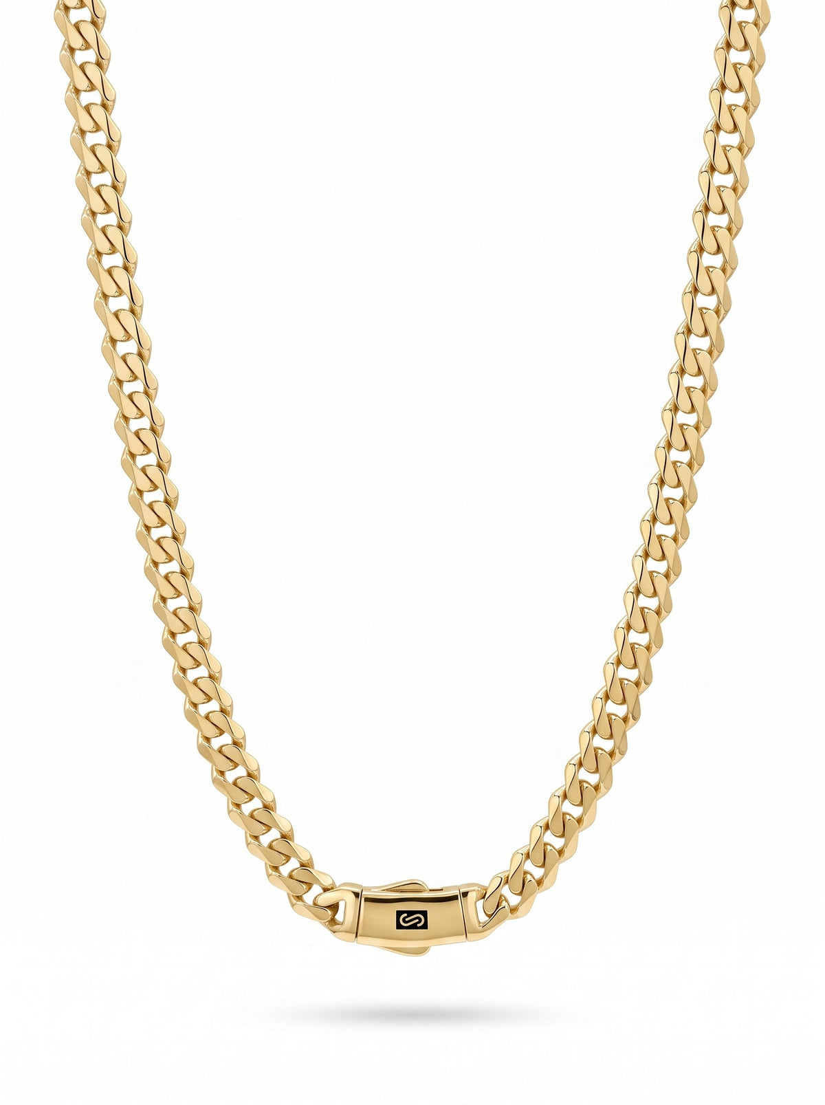 Cadena de oro 10k de Monaco Chain tejido Edge Mod 6039 - 55 cm x 6.5 mm