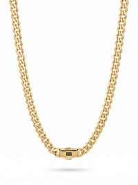 Cadena de oro 10k de Monaco Chain tejido Edge Mod 6039 - 55 cm x 6.5 mm